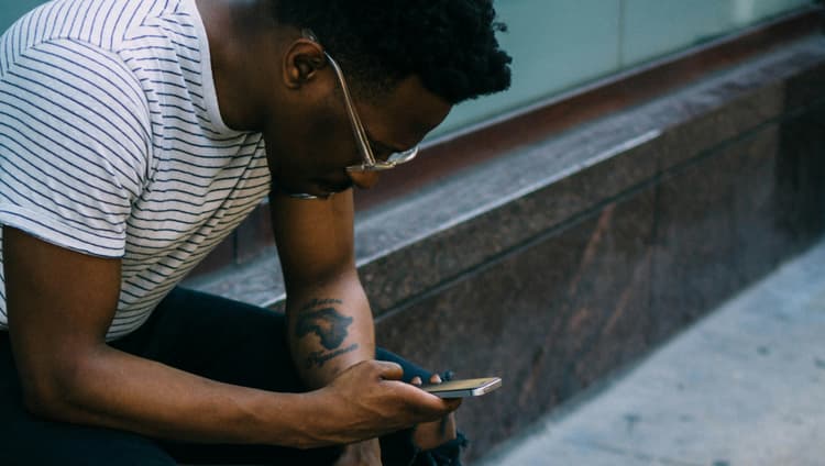 Person using phone